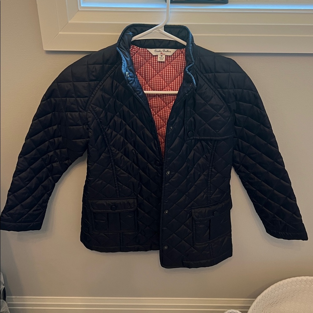 Kids Brooks brother NAVY quilted  barn jacket
Size Medium
